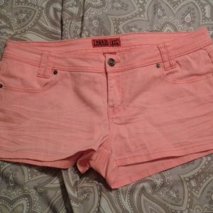 Neon orange shorts
